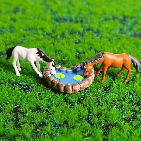 Phụ Kiện Trang Trí Ngựa Trắng - Nâu | Trang Trí Tiểu Cảnh